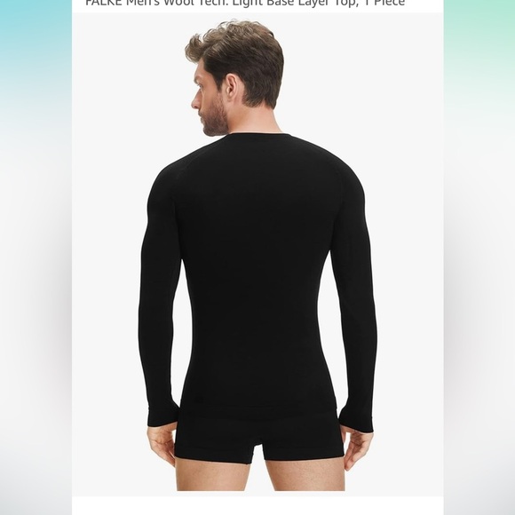 FALKE Men's Wool Tech. Light Base Layer Top NWT Medium M - Picture 2 of 14